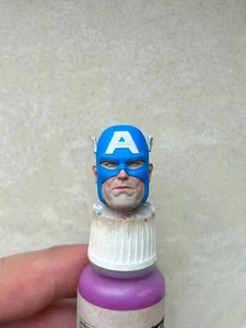 Modellino Captain America Head intagliato retrò personalizzato 1/12 adatto per 6'' ML - Foto 1 di 6