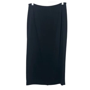 NWT Lafayette 148 New York Black Wool Straight Midi Skirt Sz 8 - Picture 1 of 10