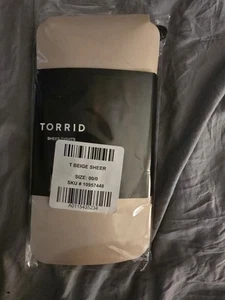 Torrid Sheer Tights Beige Size 00/0 NEW - Picture 1 of 6
