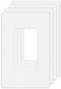 Screwless Decorator Wall Plates 1-Gang Switch Outlet Electrical Cover Pate Un... - Picture 1 of 8
