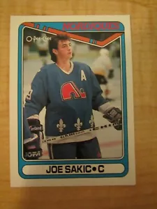 1990-91 O-Pee-Chee Hockey Joe Sakic #384 Quebec Nordiques Sala de Corta - Imagen 1 de 2