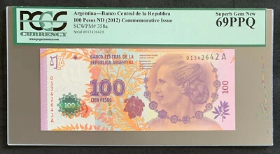 NQC $100 Pesos 2012 Commemorative Issue Argentina - Image 1 of 2