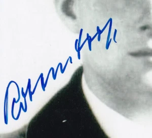 Foto 4x6 autografiada firmada por Rudolf Von Ribbentrop Segunda Guerra Mundial Cruz de Hierro Alemana ¡Rara! - Imagen 1 de 2