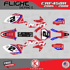 Graphics Kit for HONDA CRF450R (2005-2008) FLIGHT-RED - Picture 1 of 6