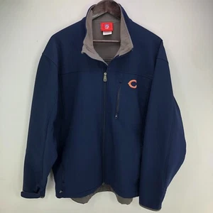 NFL Chicago Bears Mens Soft Shell Jacket SZ XL Blue Fleece Lined Full Zip - Picture 1 of 10