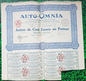 Paris XVII ème 15 Rue Brunel - Secteur Automobiles & Cycles du 24/05/1928 - Picture 1 of 1