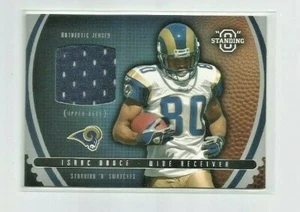 ISAAC BRUCE (St. Louis Rams) 2003 UPPER DECK STANDING "O" SWATCHES #SW-IB - Picture 1 of 1