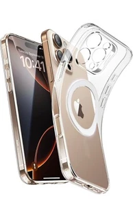 PER IPHONE 16 PRO MAX PLUS MAG SAFE CUSTODIA TRASPARENTE ANTIURTO RICARICA MAGNETICA - Foto 1 di 14