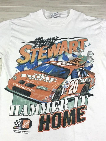 Vintage NASCAR Tony Stewart Home 1999 Racing T Shirt 90s Retro gift for men Cover