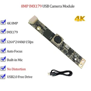 4K 8MP Autofocus USB Camera Module with IMX179 Sensor for Windows Android Linux - Afbeelding 1 van 13
