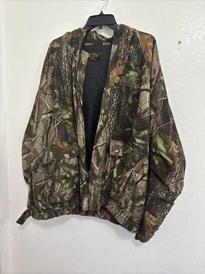 Scent Blocker plus Bug Light Jacket Mens 2XL Brown Camo Hunting Hooded Outdoor - Image 1 of 4
