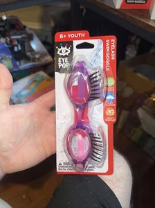 Eye Pop Eyelash Latex Free Swim Goggles with UV Protection youth 6+ Ages - Picture 1 of 2