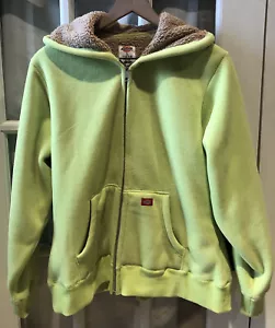 Dickies Lime Green And Tan Soft Fleece jacket In large - Picture 1 of 8