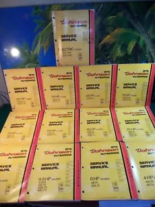 JOHNSON ONBOARDS COMPLETE SERVICE MANUALS 1975 - 13 BOOKLETS - Foto 1 di 11
