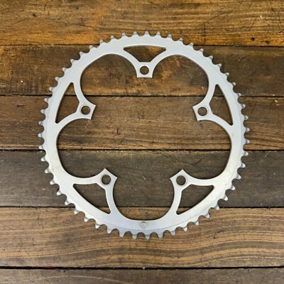 Vintage Suntour 53 Tooth Chainring 53t 130 BCD Silver Alloy Race   1980s Superbe - Image 1 of 4