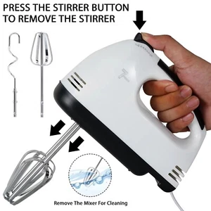 Electric Powered 7 Speed Kitchen Handheld Mixer Whisk Egg Beater, Cake & Baking - Picture 1 of 6