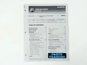 Genuine Can Am Pre-Delivery Inspection Bulletin Spyder Roadster RS 2016 - Picture 1 of 1