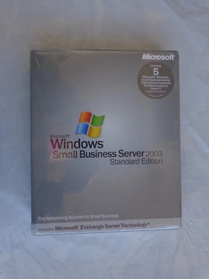 Microsoft Windows Small Business Server 2003  Standard RETAIL w' 5 CAL (Sealed)  - Image 1 of 4