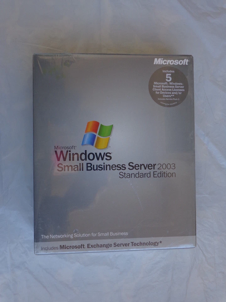 Microsoft Windows Small Business Server 2003  Standard RETAIL w' 5 CAL (Sealed)  - Image 1 of 4