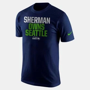 Neu Nike Seattle Seahawks Sherman Owns Seattle T-Shirt Größe L - Bild 1 von 1