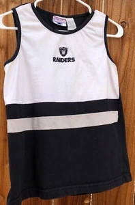 NFL Oakland Raiders Tank Top Shirt Boys Large White Black Game Day - Picture 1 of 6