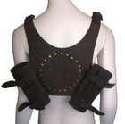 LARP Leather Back Scabbard Sword Weapon Loop Frog Black Brown REDUCED