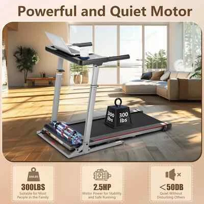 Cinta de correr portátil de escritorio de altura ajustable única 2,5 HP con escritorio # Foto 1 de 4