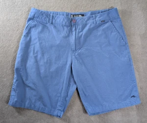 Rusty Shorts Mens Size 36 Blue Flat Front Chino Casual Comfort - Picture 1 of 12