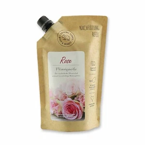 Flüssigseife mit biologischer Schafmilch 500ml im Nachfüll-Beutel Rose - Bild 1 von 1