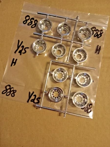 AMT SEMI CHROME WHEELS PARTS 1/25 SCALE PACKAGE # 888 (SOLD PARTS ONLY - Picture 1 of 3