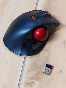 ELECOM EX-G Left Handed Trackball Mouse 2.4 GHz USB Wireless Ergonomic M-XT4DR - Bild 1 von 6