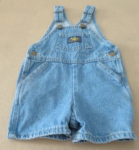 Baby B'Gosh Vestback 12M Clover Buttons Denim Jean Shorts Cotton - Picture 1 of 9