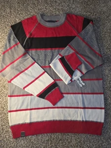 Vintage Y2K Phat Farm NYC Long Sleeve Shirt Stripped Red Black White 3XL OVERSIZ - Picture 1 of 15
