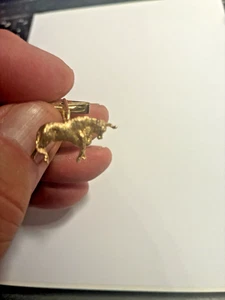 Bull & Bear 14k Solid Gold Cufflinks. Ready for Wall Street Executive. - Picture 1 of 5