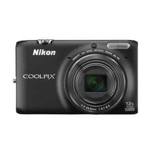 Nikon Coolpix S6500 fotocamera digitale 16 MP 12X zoom ottico rilevamento sorriso nero - Foto 1 di 14