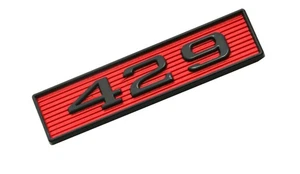 1 pieza 429 emblema 429ci bloque 7,0 L capó motor cuchara insignia 3D calcomanía coche negro rojo - Imagen 1 de 5
