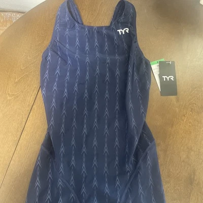 Traje de baño para mujer TYR Fusion 2 azul marino talla 36 competición carreras NUEVO NUEVO CON ETIQUETAS Foto 1 de 4