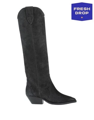 RRP€1100 ISABEL MARANT Leather Knee High Boots US8 UK5 EU38 Worn Look Treated - Image 1 of 4