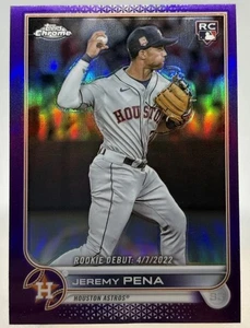 2022 Topps Chrome Update - Rookie Debut Jeremy Pena #USC126 Purple - Bild 1 von 2
