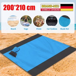 Picknickdecke Strandmatte Sandfrei Stranddecke Picknick Decke 200x210 Matte DE - Bild 1 von 24