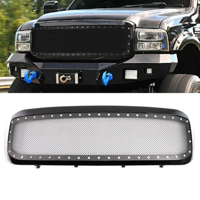Front Bumper Grille Fit 1999-2004 Ford F250 F350 F450 F550 / 2000-2004 Excursion - Imagem 1 de 4