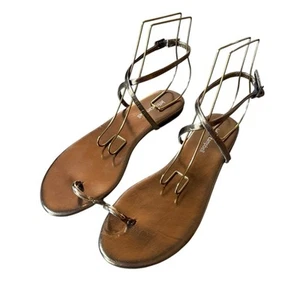 Jeffery Campbell Atlantica Metal Toe Ring Bronze Metallic Sandalen NEU EU 39 US 8 - Bild 1 von 7