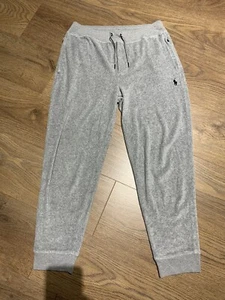 Polo Ralph Lauren Men’s Velour Tracksuit Joggers Pants Size Medium Grey RLX - Picture 1 of 6