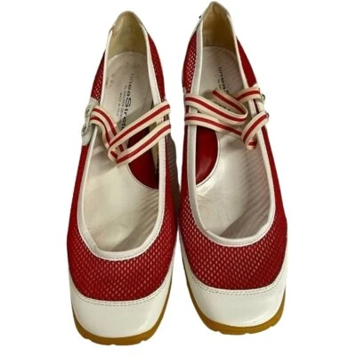 Tênis de golfe feminino Walter Genuin tamanho 7.5 esportivo vermelho e branco - Imagem 1 de 4