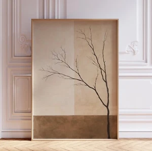 Minimalist Neutral Japandi Wall Art Print - Picture 1 of 6