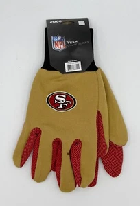 SAN FRANCISCO 49ERS NFL 2-TONE SPORT UTILITY JERSEY WORK GARDEN GLOVES FREE SHIP - Picture 1 of 1