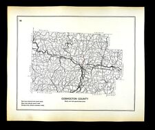 1910 Ohio Highway Road Map Coshocton County Warsaw West Lafayette  Blissfield OH