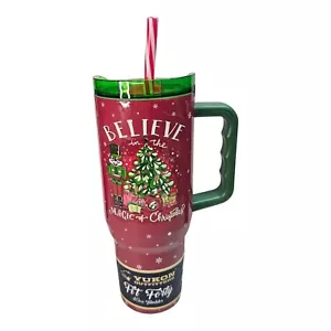 Bucees Christmas Tumbler 40oz With Handle & Straw New Limited Edition 2024 - Picture 1 of 9