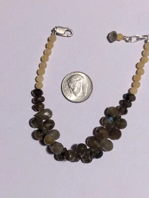 Labradorite And Yellow Sapphire Beaded Bracelet - Image 1 of 4