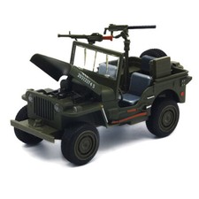 1/24 Willys WW II Jeep Off-road Military Vehicle Model Car Diecast Toy Kids Gift
